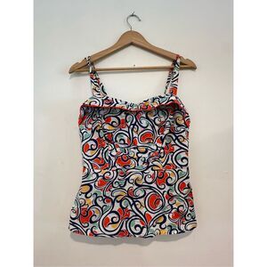 Cabi Women’s Multi-Color Sleeveless Keepsake Back Zip Tank Top Size 6